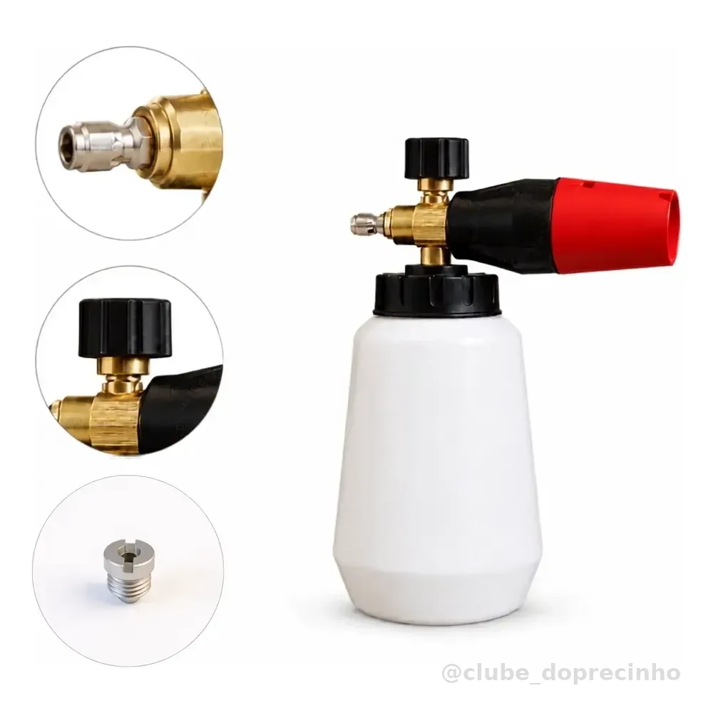 Canhão De Espuma Snow Foam 360 Com Entrada Engate Rápido 1 L
