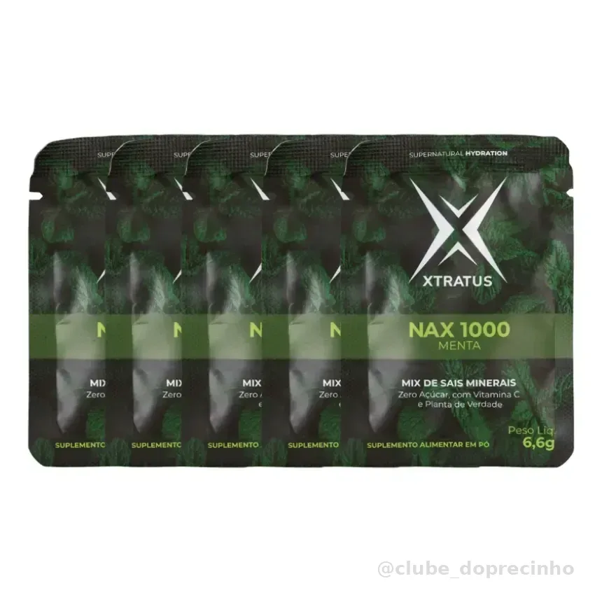 Xtratus Nax1000 Sais Minerais Sabor Menta 6,6g Kit 5 Menta