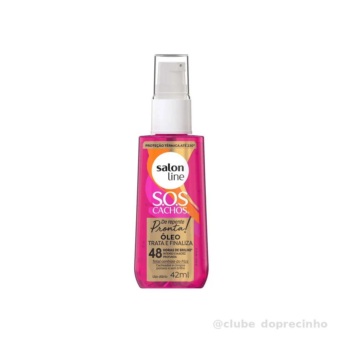 Salon Line, Óleo Reparador, SOS Cachos, De Repente Pronta, Vegano - Para Cabelos Cacheados e Crespos, 42ml