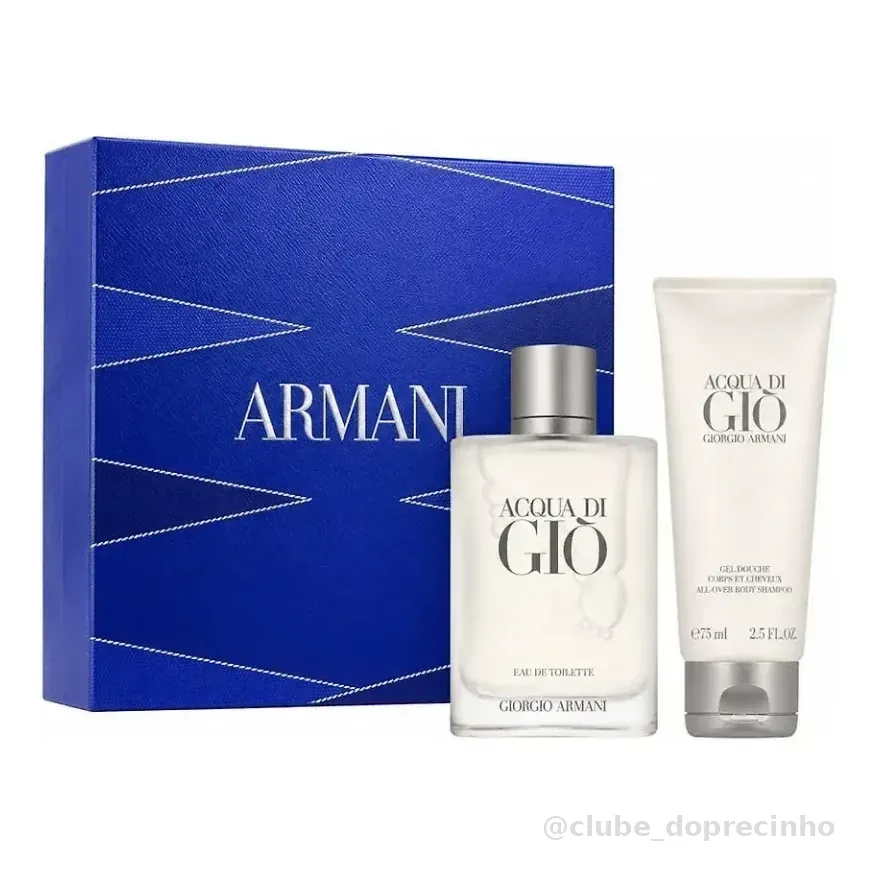 Armani Acqua Di Gio Masculino Eau De Toilette 100ml + Shower Gel 75ml