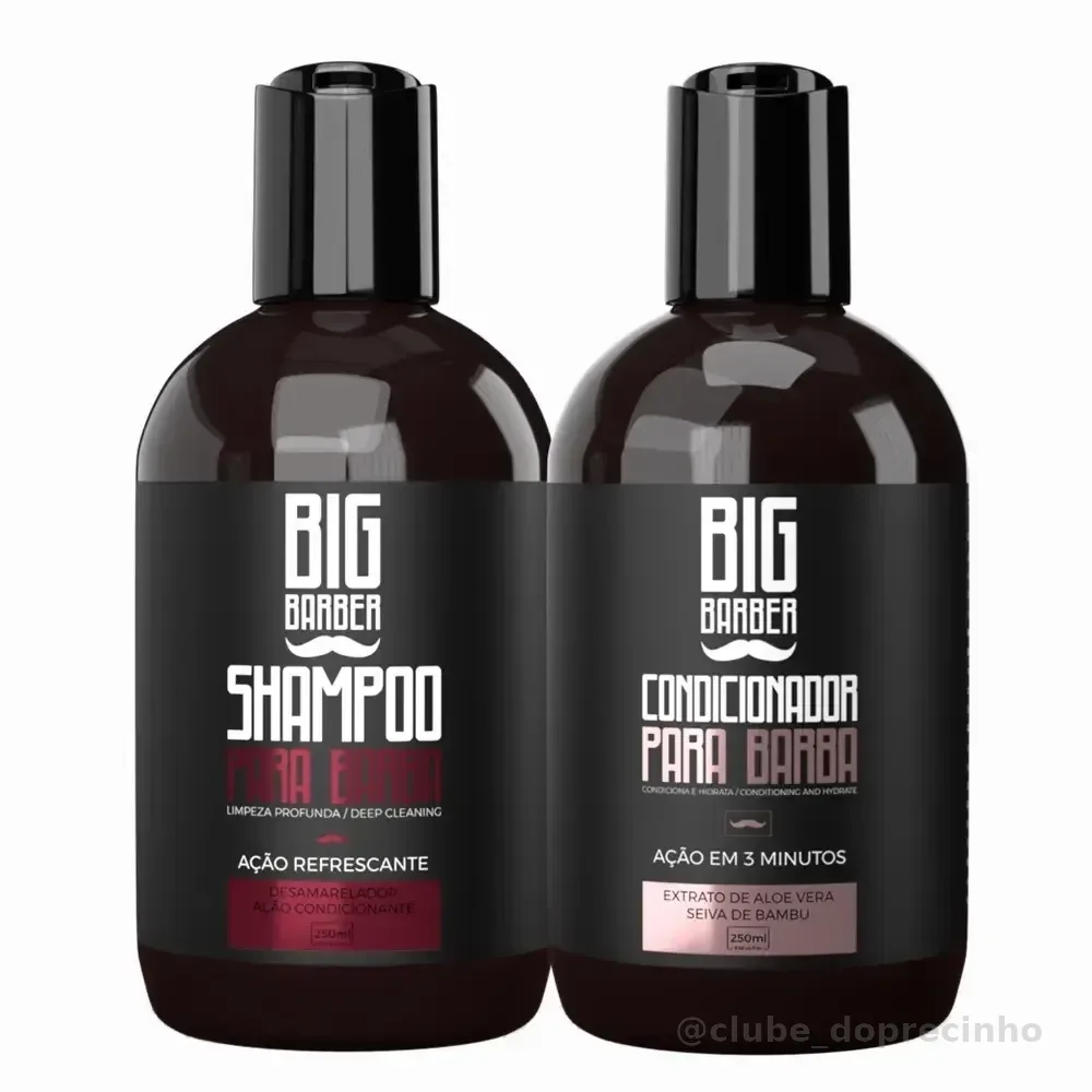 Shampoo + Condicionador Barba Big Barber Fardo Com 2 Unidade