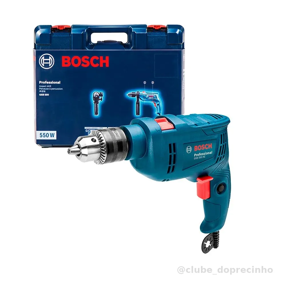 Bosch Furadeira de Impacto GSB 550 550W 127V com maleta