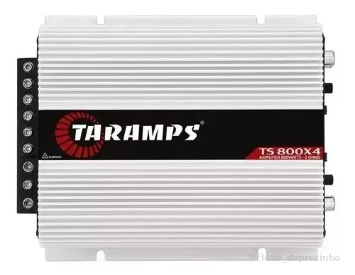Modulo Taramps Ts 800 Rms Ts800x4 2 Ohms Amplificador 800w Entrada Rca E Fio T800 4 Canais Som Automotivo