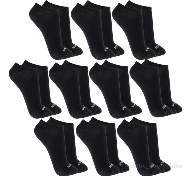 Kit 10 Pares Meias Mash Invisível Esportiva Algodão Original