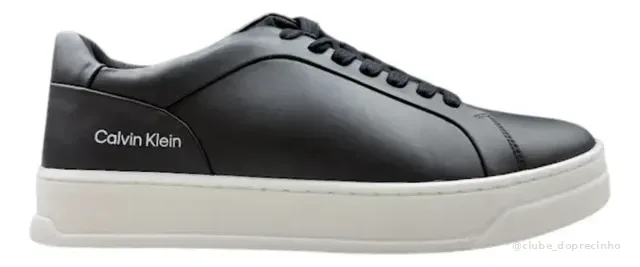 Tênis Masculino Calvin Klein Couro Original Basico Casual