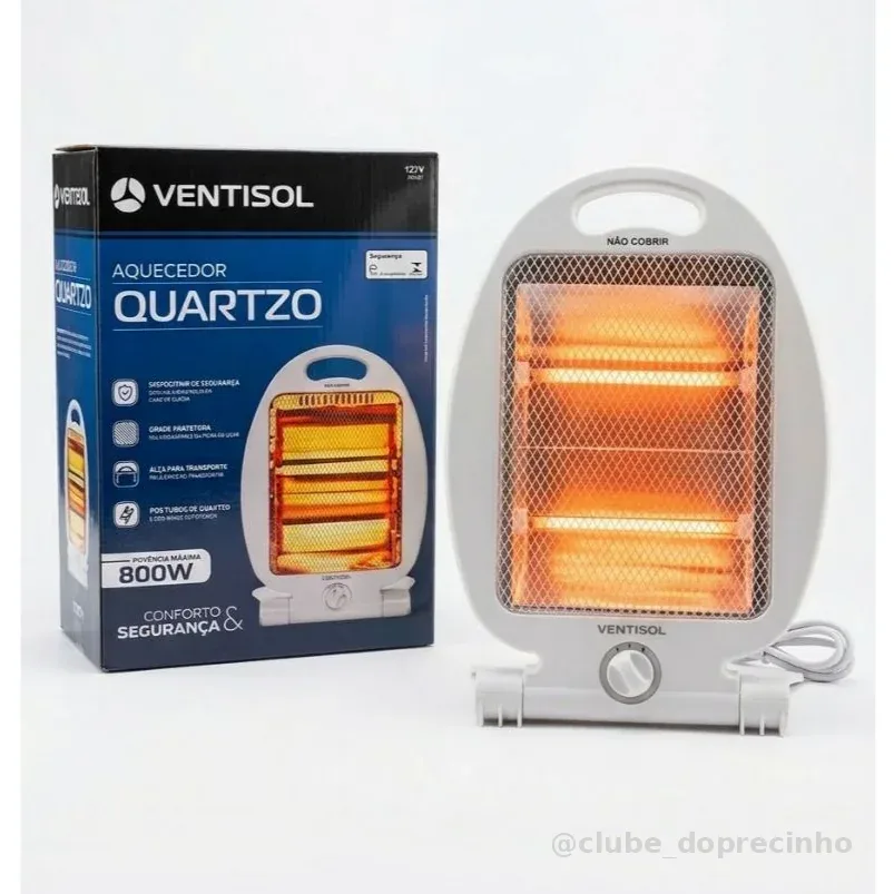 Aquecedor De Ambientes 800W Elétrico Residencial A Quartzo Ventisol Branco 127  - Original