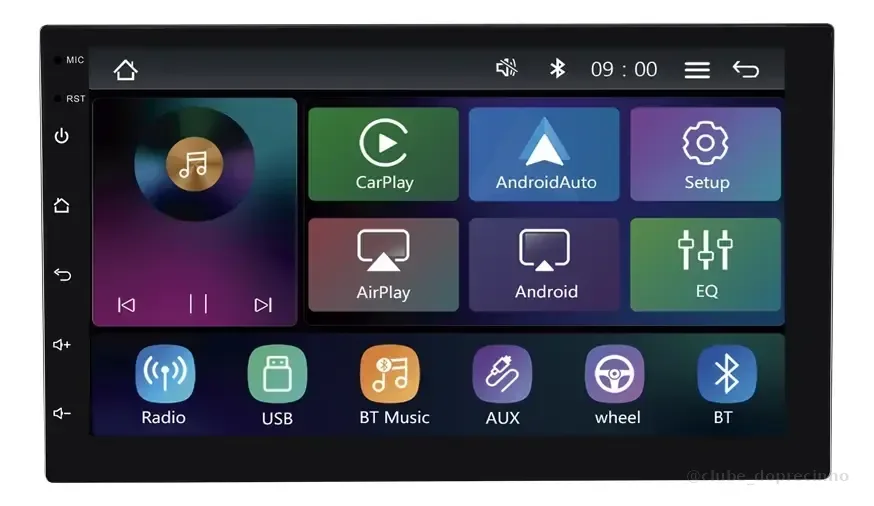 Multimídia Mp5 7' Roadstar Rs7200br Pro Line Carplay Sem Fio Cor Preto