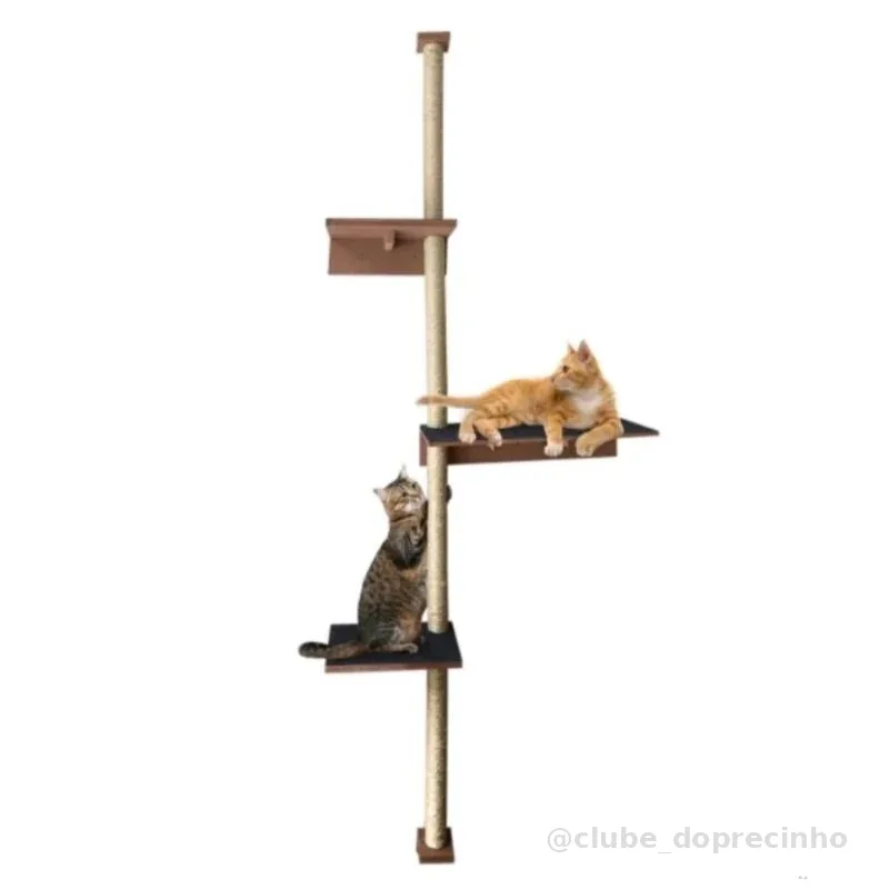 Torre Arranhador para gatos 1.80 METROS prateleiras com carpete MDF 15mm
