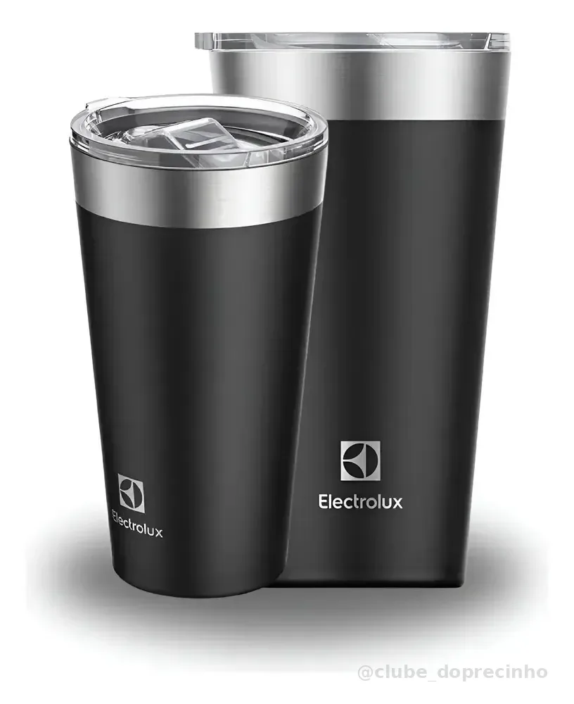 Copo Termico Electrolux Sense Inox 560ml Preto 1 Unidade Lisa