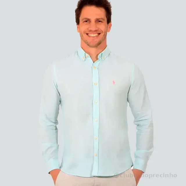Camisa Social Linho Manga Longa Importada Original