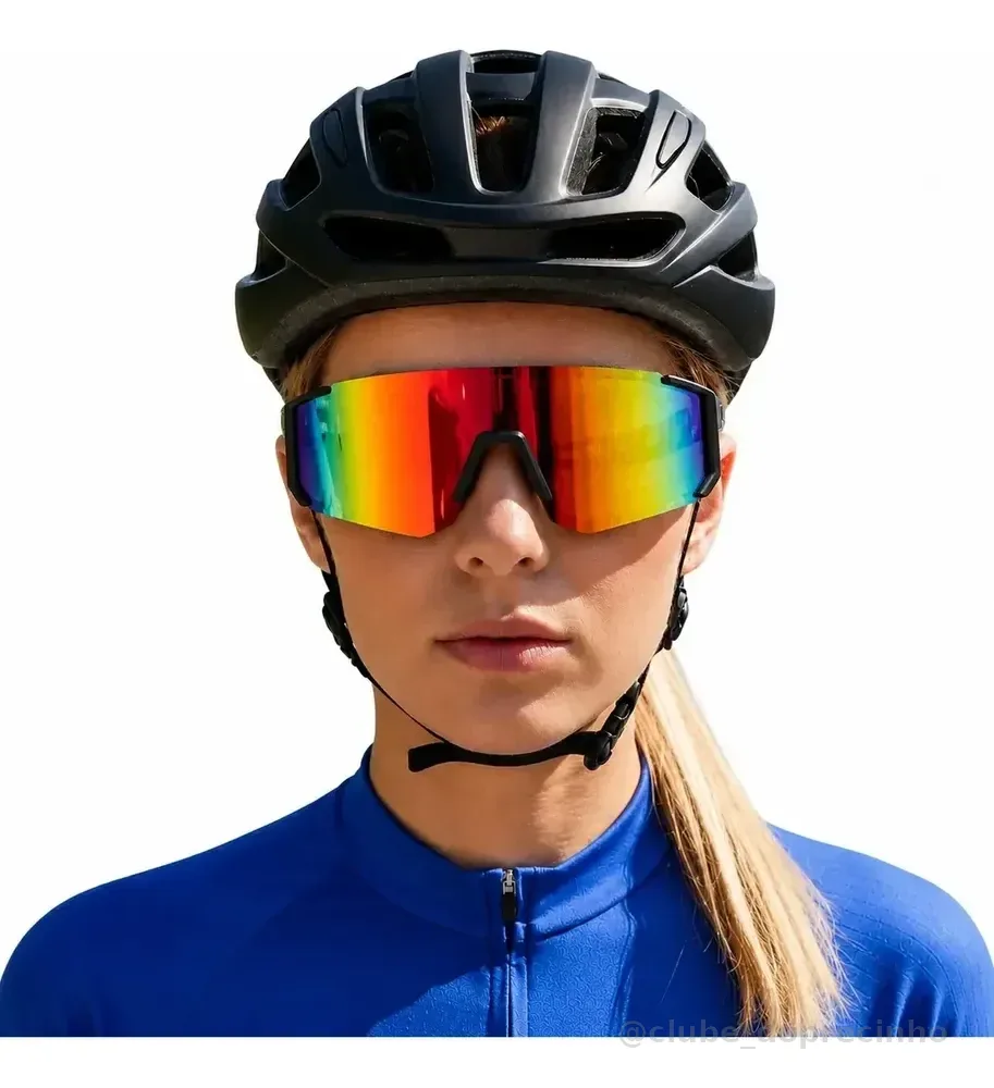 Óculos De Sol Esportivo Uv400 Para Bike Corrida Praia Arco-íris