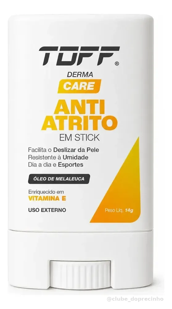 Anti Atrito Stick Toff Melaleuca Para Esportes Zero Assadura Melaleuca