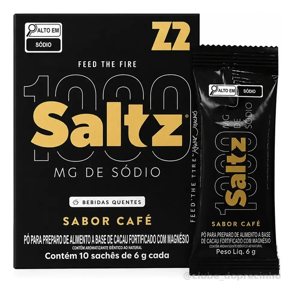 Saltz 1000 Eletrólitos Em Pó Z2 Caixa 10 Sachês Café Café
