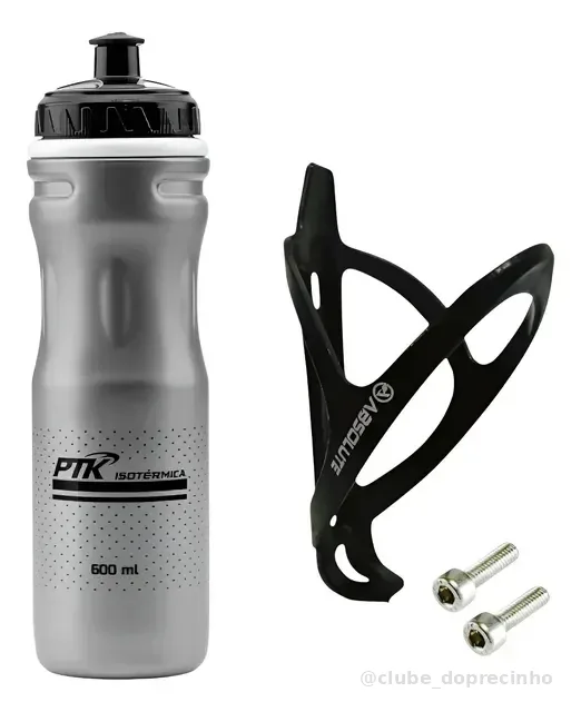 Garrafinha De Agua Caramanhola Para Bike Squeeze Com Suporte