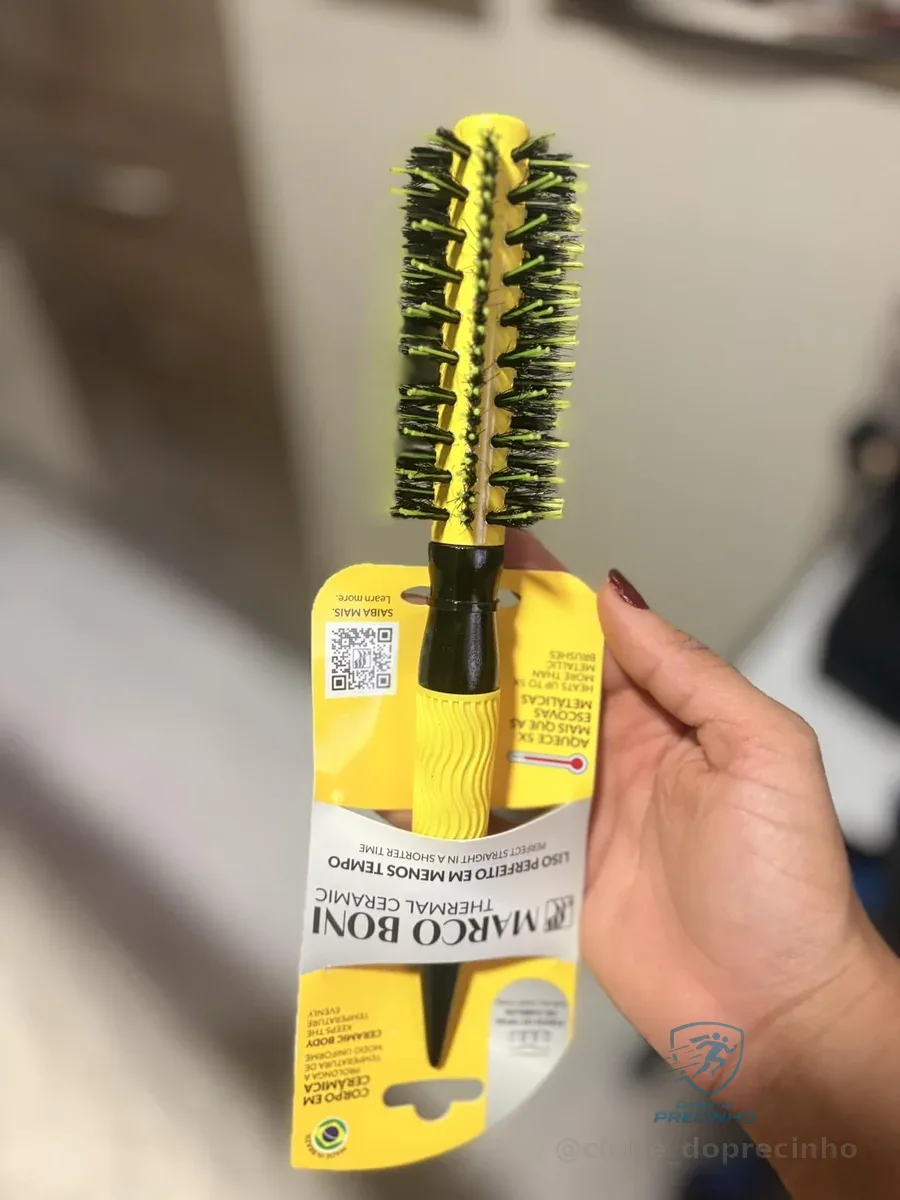 Marco Boni Escova Profissional Thermal Ceramic Yellow Basic 35 Mm 7331 Amarelo