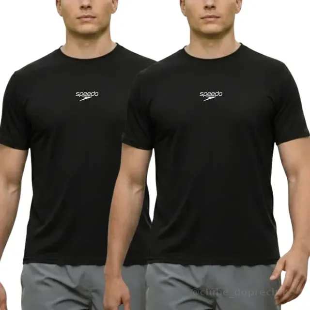 Kit 2 Camiseta Masculina Speedo Dry Fit Manga Curta Academia