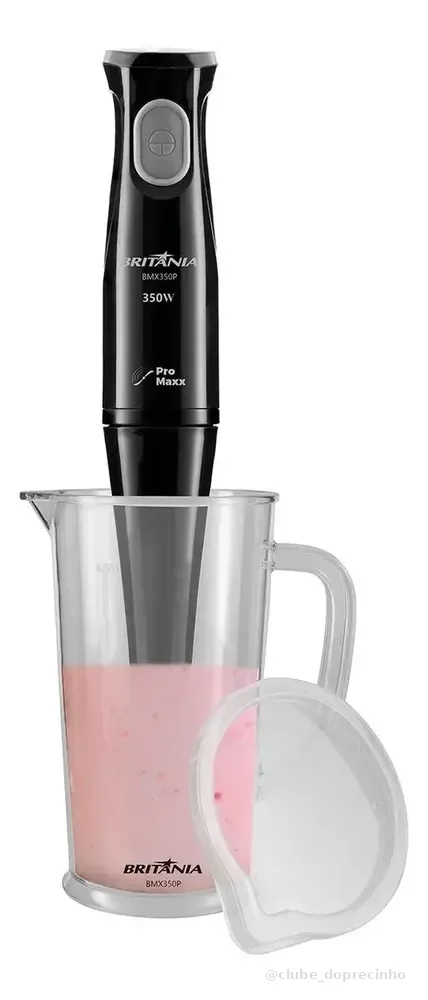 Mixer Bmx350p Preto Com Lâminas Pro Maxx 350w Britânia Preto