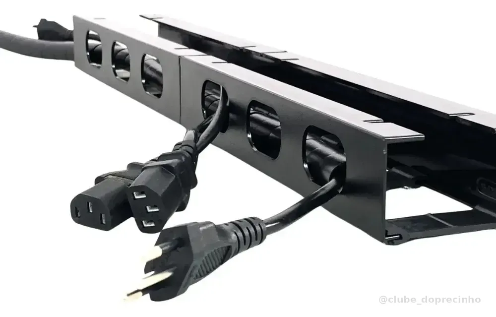 Organizador De Fios E Cabos Baixo Mesa Oculto - 0,5 Mt C/nfe Preto
