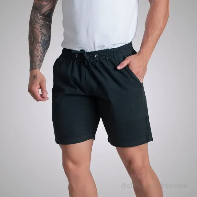Short Mauricinho De Sarja Masculino Bermuda Masculina Brim