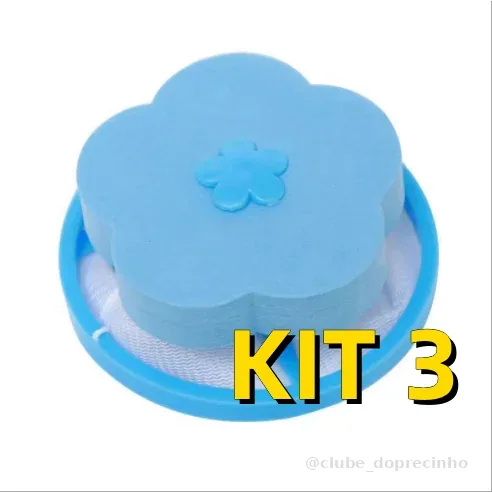 Kit C/3 Coletor Tira Pelos E Fiapos Flutuante Para Máquinas De Lavar Lavadoura Coletor De Pelos Filtro