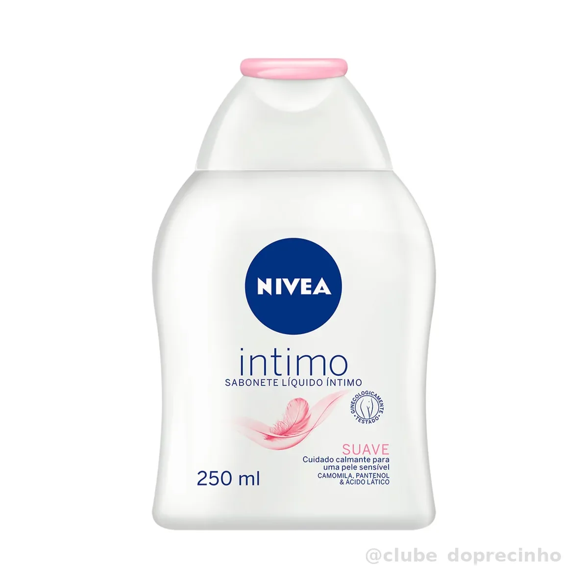 NIVEA Sabonete Líquido Íntimo Suave 250ml, Limpeza Delicada, Mantém pH Natural, Extrato de Camomila, Cuidado Calmante, Uso Diário