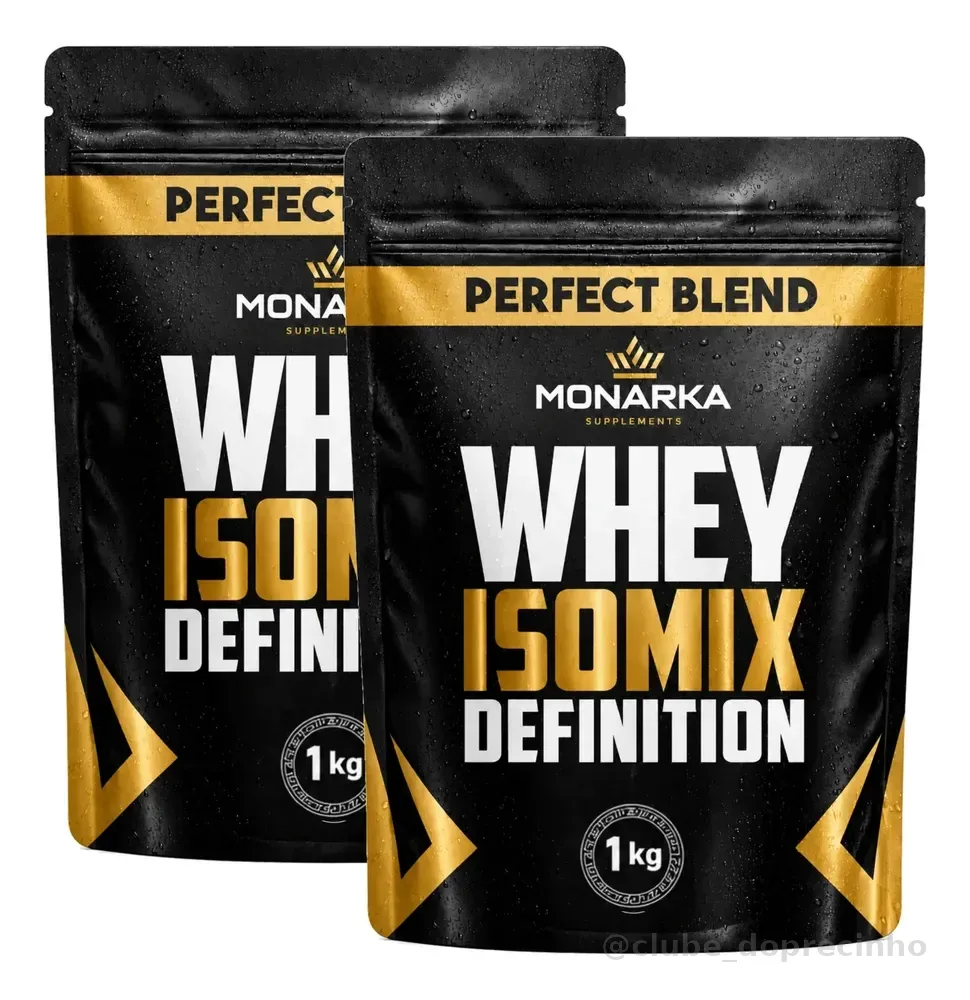 Kit Whey Protein Isolado Concentrado 2kg Academia Treino 2x Baunilha