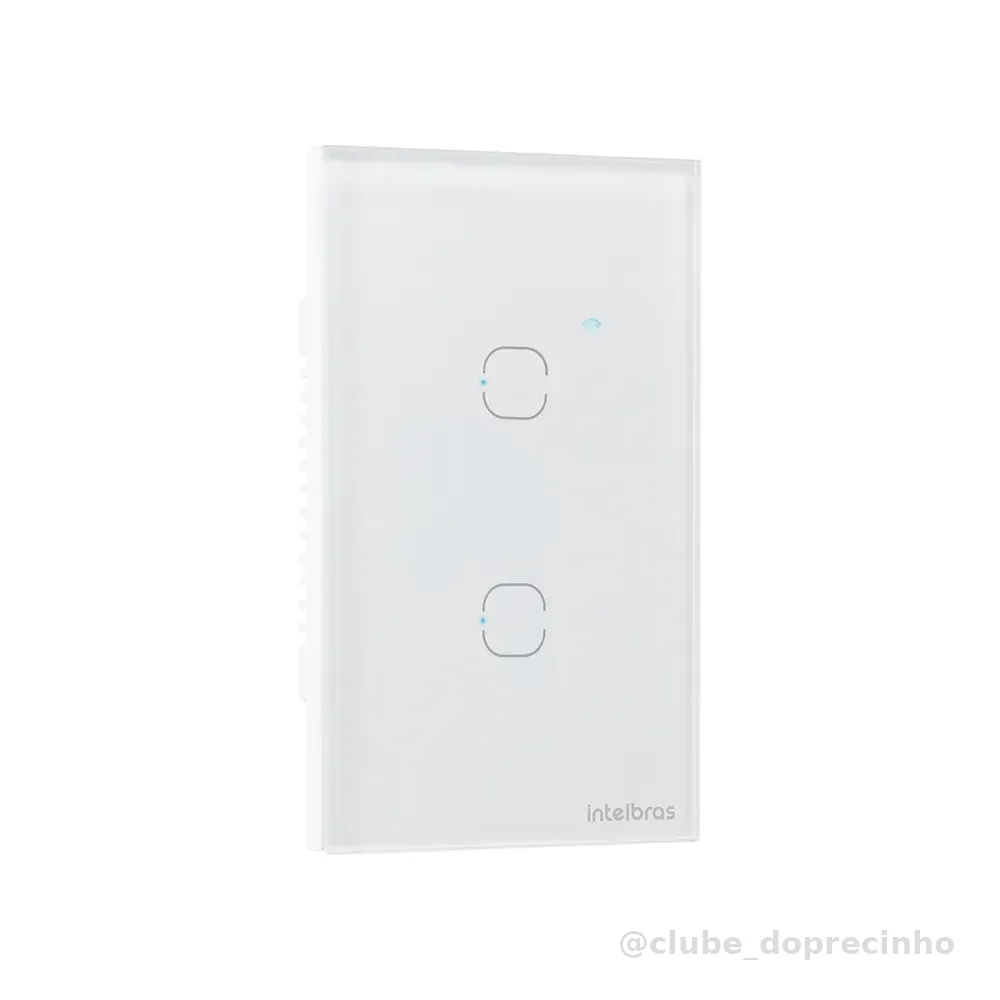 Interruptor Touch Inteligente 2 Teclas Eiw 1002 Intelbras Branco