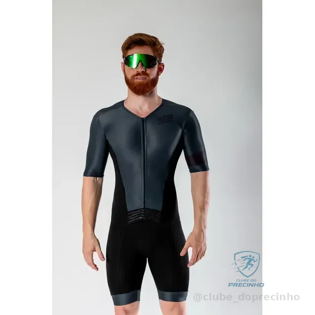 Macaquinho Carbon Unissex Triathlon Corrida Vezzo Uv 50