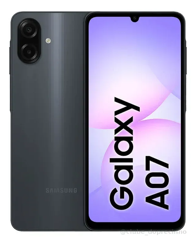 Celular Samsung Galaxy A07 128Gb 4Gb RAM Preto Dual SIM