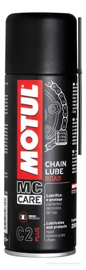 Lubrificante de Corrente Motul C2+ Plus Road 200ml – Alta Aderência para Motos de Rua