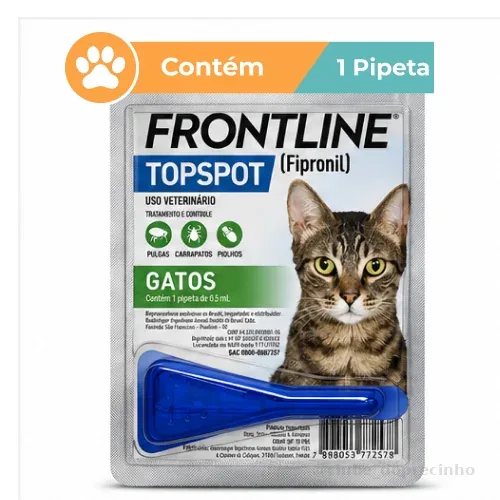 Frontline Top Spot 01kg a 10kg 0,5ml 1 Dose Antipulgas Para Gatos