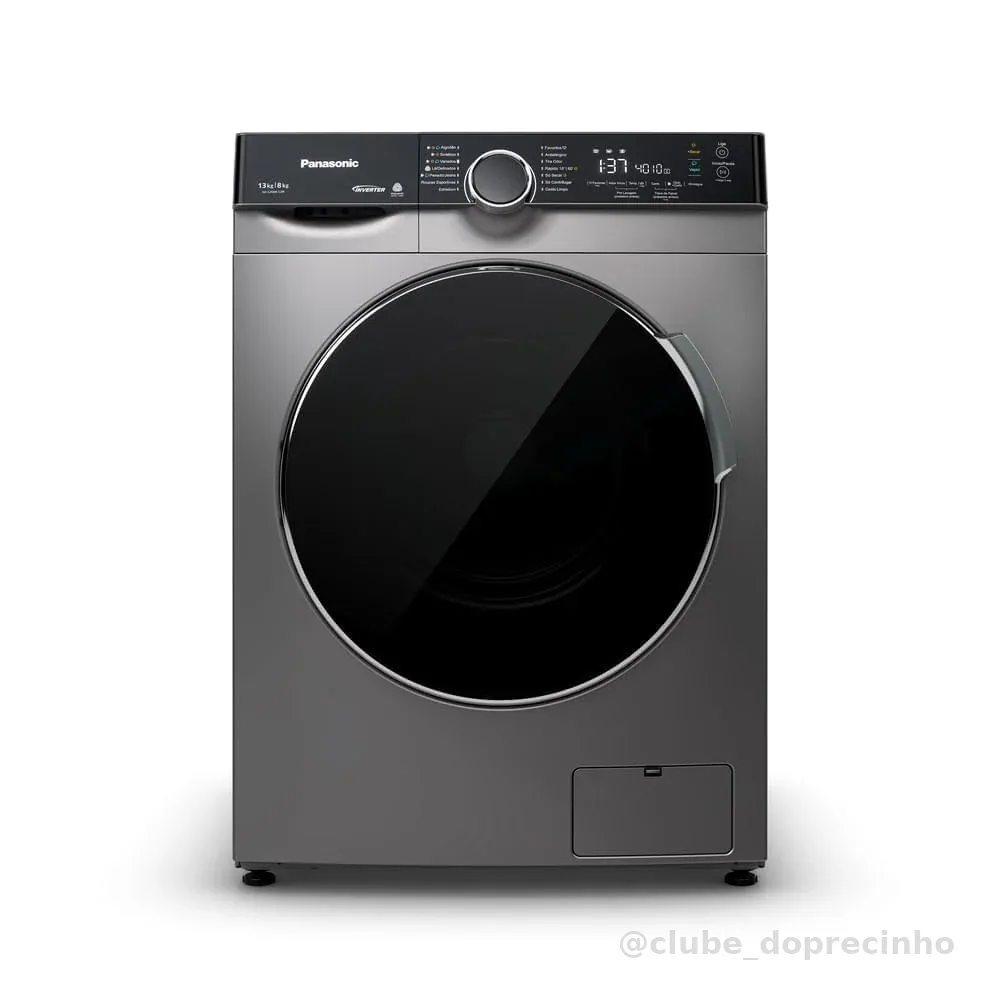 Lava e Seca Panasonic Intuitive+ 13kg/8kg Max Wash Função Vapor+ Antialérgico NA-S26MK1LBR 220V