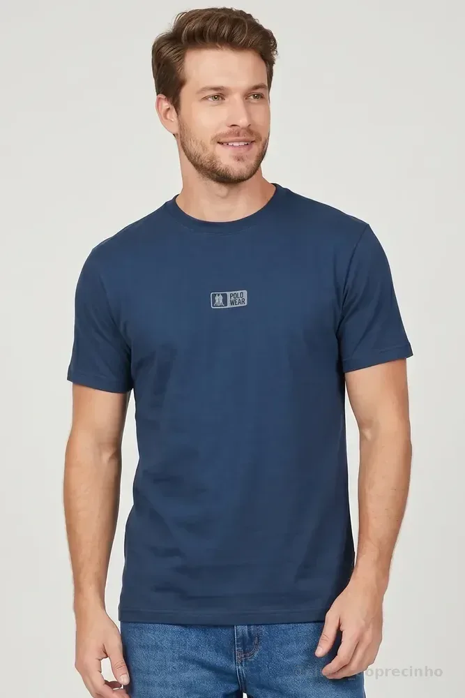 Camiseta Masculina Leve E Confortável Polo Wear Azul Escuro Azul-escuro M