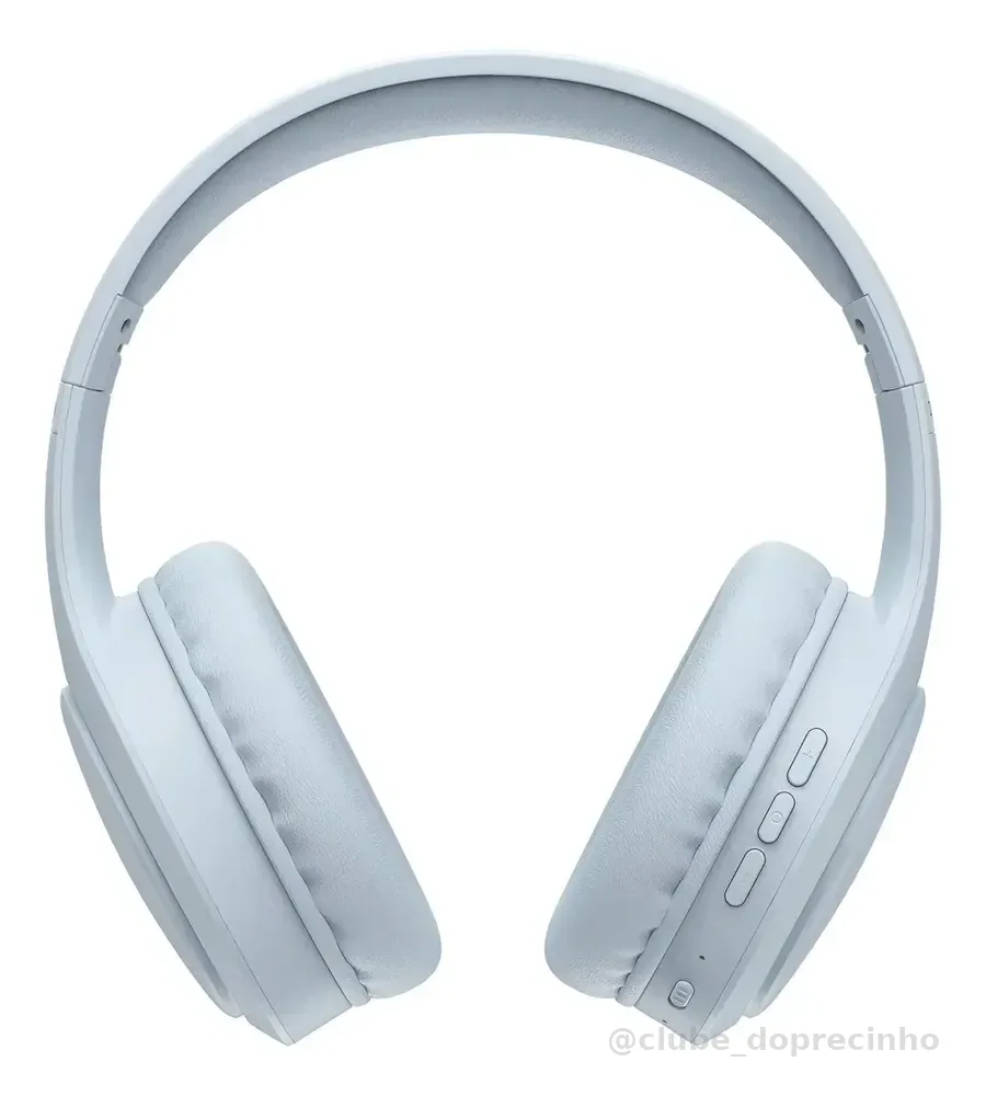 Fone De Ouvido Headphone Dapon H02d Bluetooth 5.1 Over-ear 22 Horas De Bateria Azul Bebê