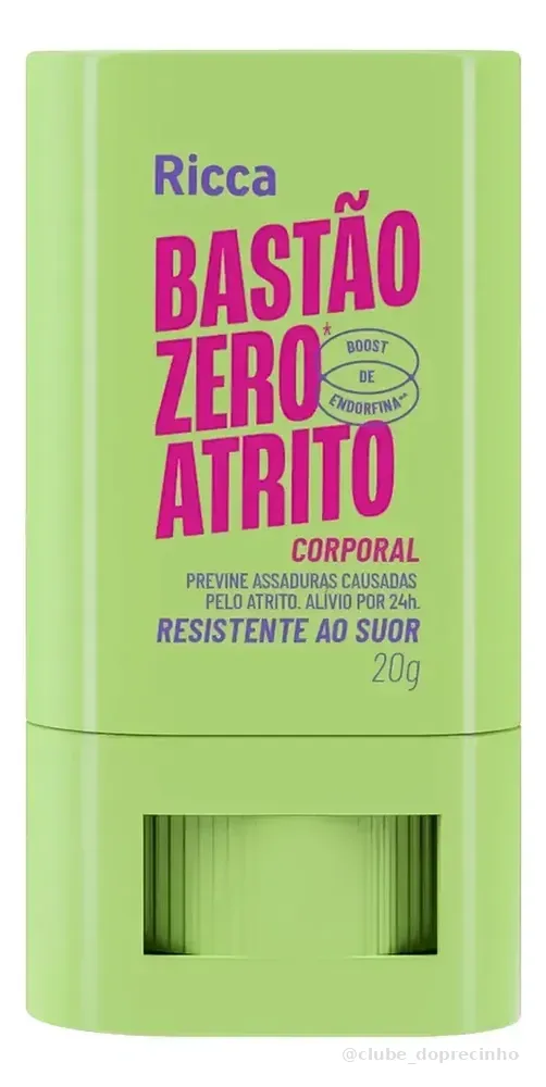 Bastão Ricca Zero Atrito Corporal 20g