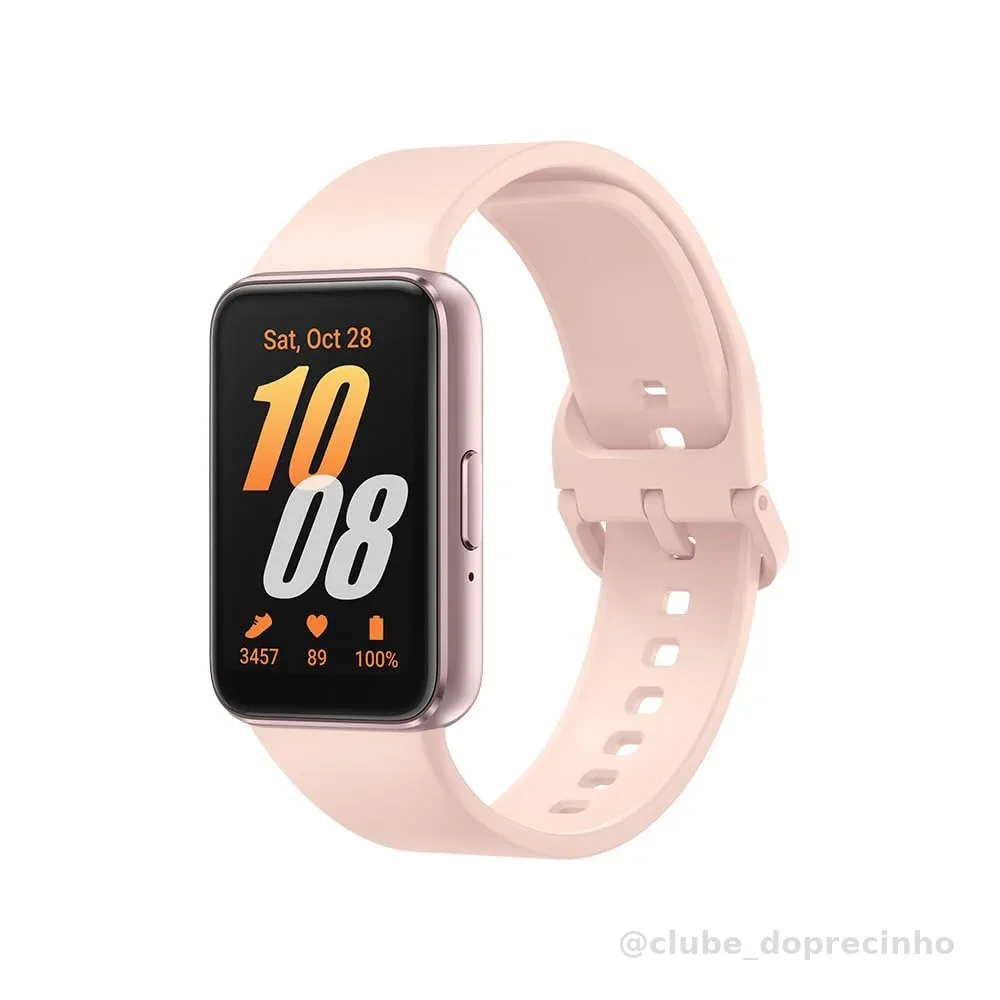 Smartwatch Samsung Galaxy Fit3 Display 1.6" Rosé | Tela 1.6", Bateria de longa duração, Resistência a água, Carregamento rápido, Design leve