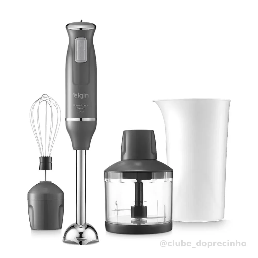 Mixer Power Inox 3 em 1 600W Elgin Lunar 110V - Mixer, triturador e batedor