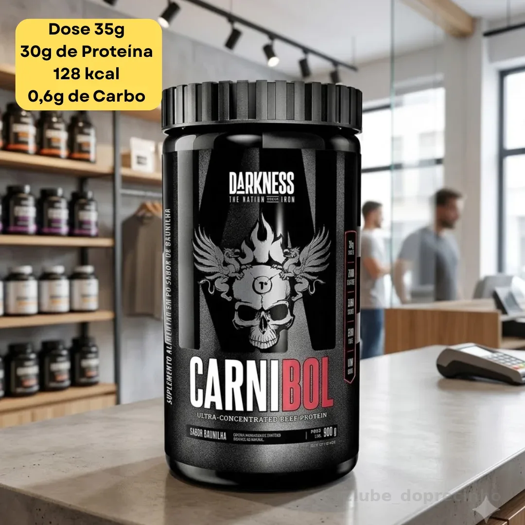 Carnibol Isolado Hidro Beef Protein Chocolate 900g Darkness