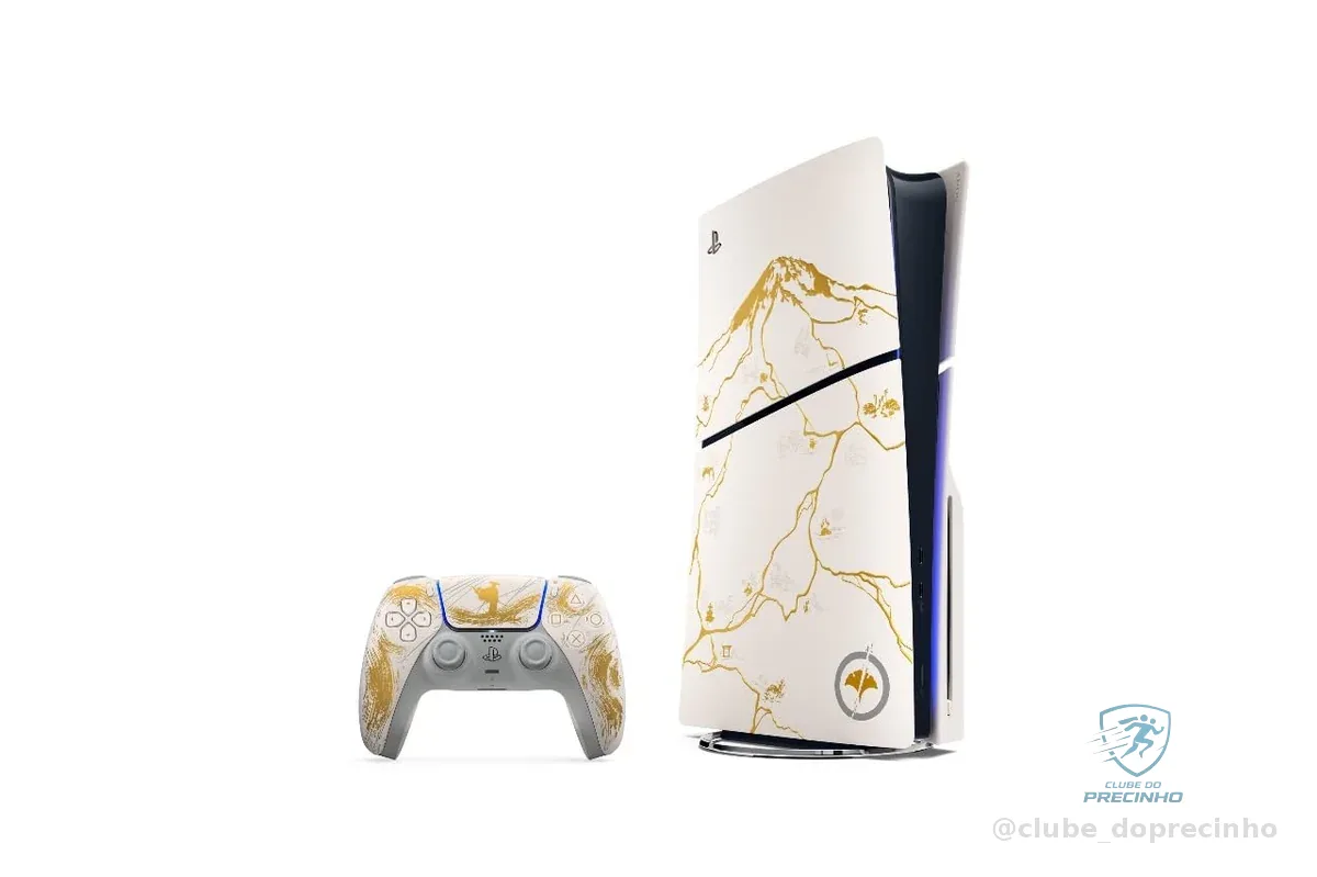 Pack do console PlayStation®5 – Edição Limitada Ouro - Ghost of Yōtei
