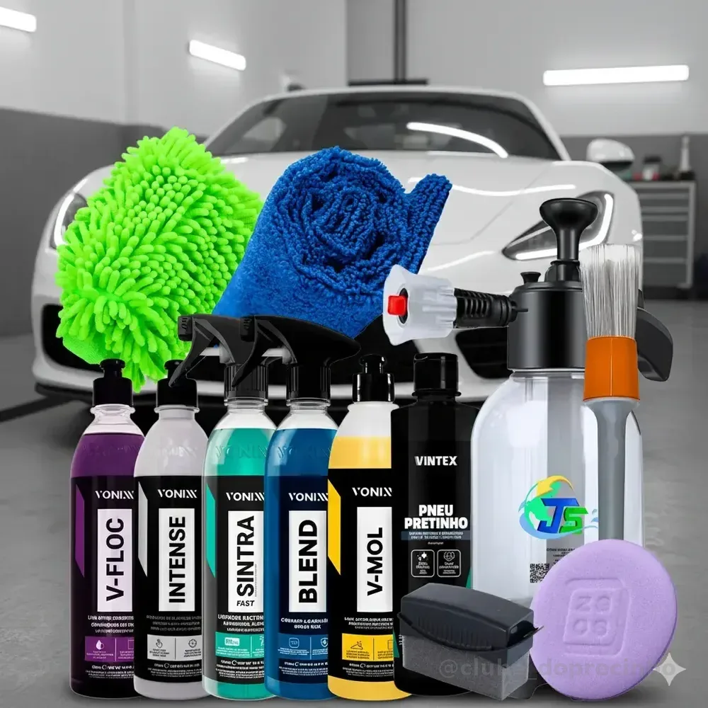 Kit Completo Lavar Carro Rapido Cera Pulverizador 2l Brilho