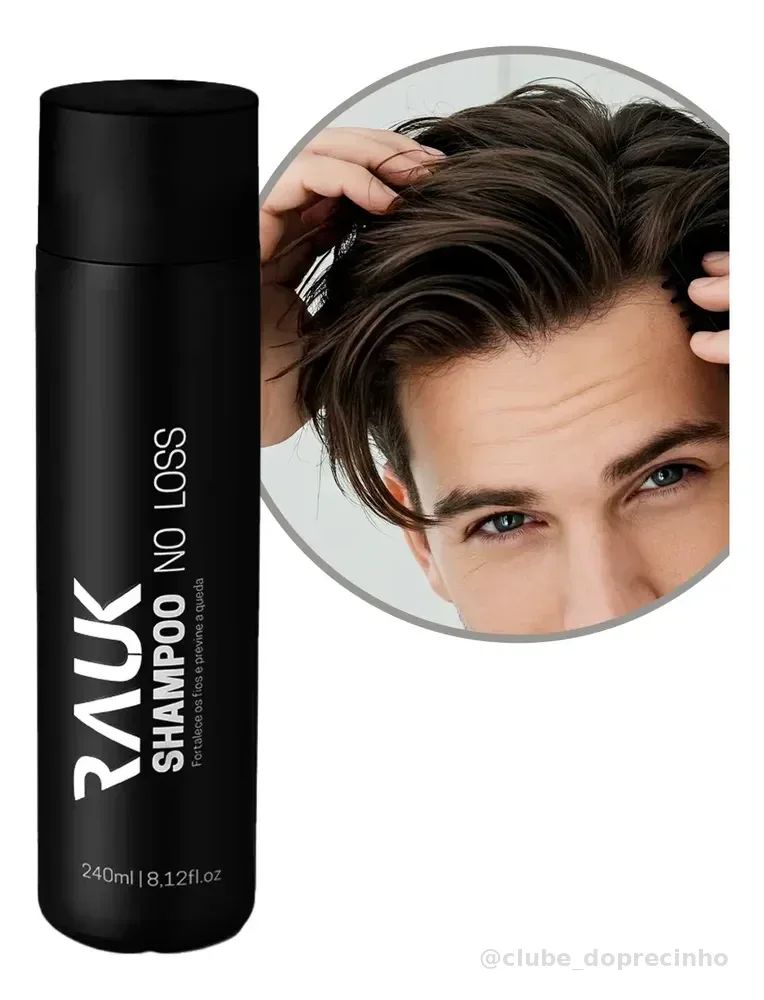 Shampoo Antiqueda Rauk Masculino Crescimento Capilar 240ml