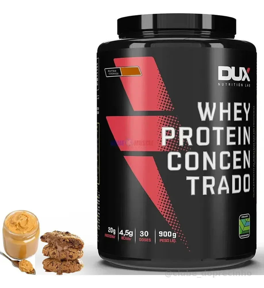 Whey Protein Concentrado Dux Nutrition Pó 900g Unidade Butter Cookie
