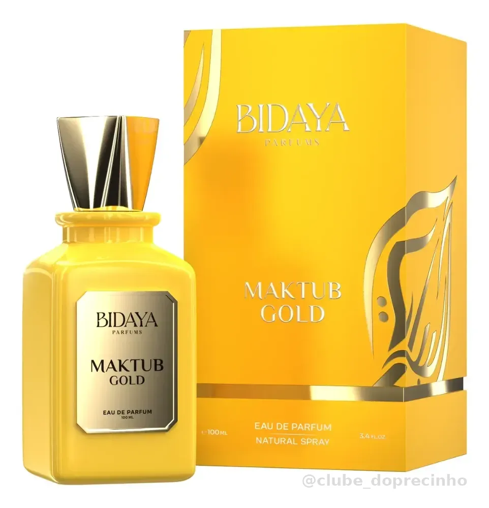 Perfume Árabe Maktub Gold 100ml Bidaya  Eau De Parfum