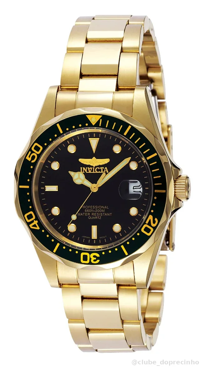 Invicta Relógio automático masculino 3044 de aço inoxidável Pro Diver