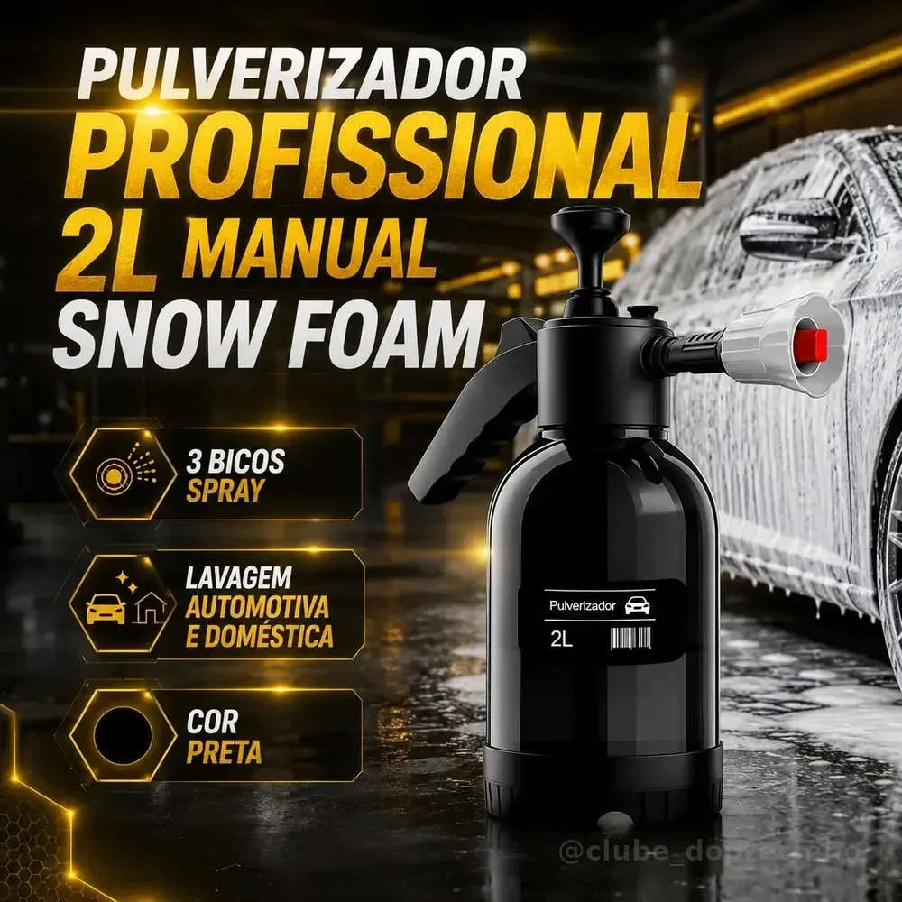 Pulverizador Profissional 2l Snow Foam Potente Com 3 Bicos Spray