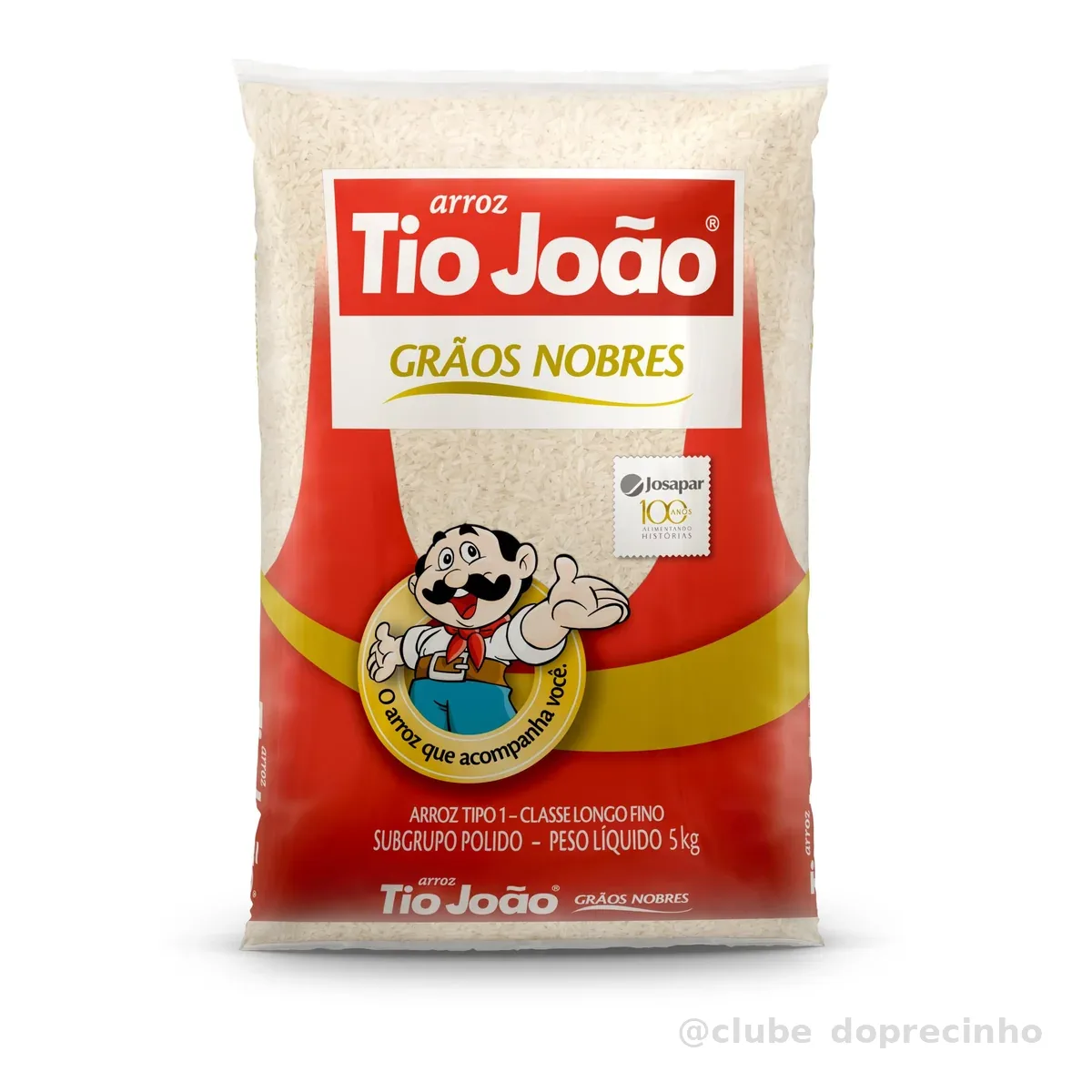 Arroz Branco Tio João Grãos Nobres 5Kg
