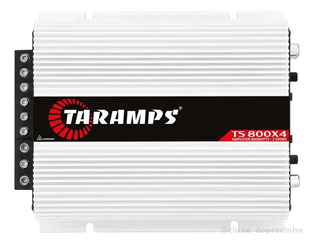 Amplificador Taramps TS 800x4 800W 4 Canais para Som Automotivo