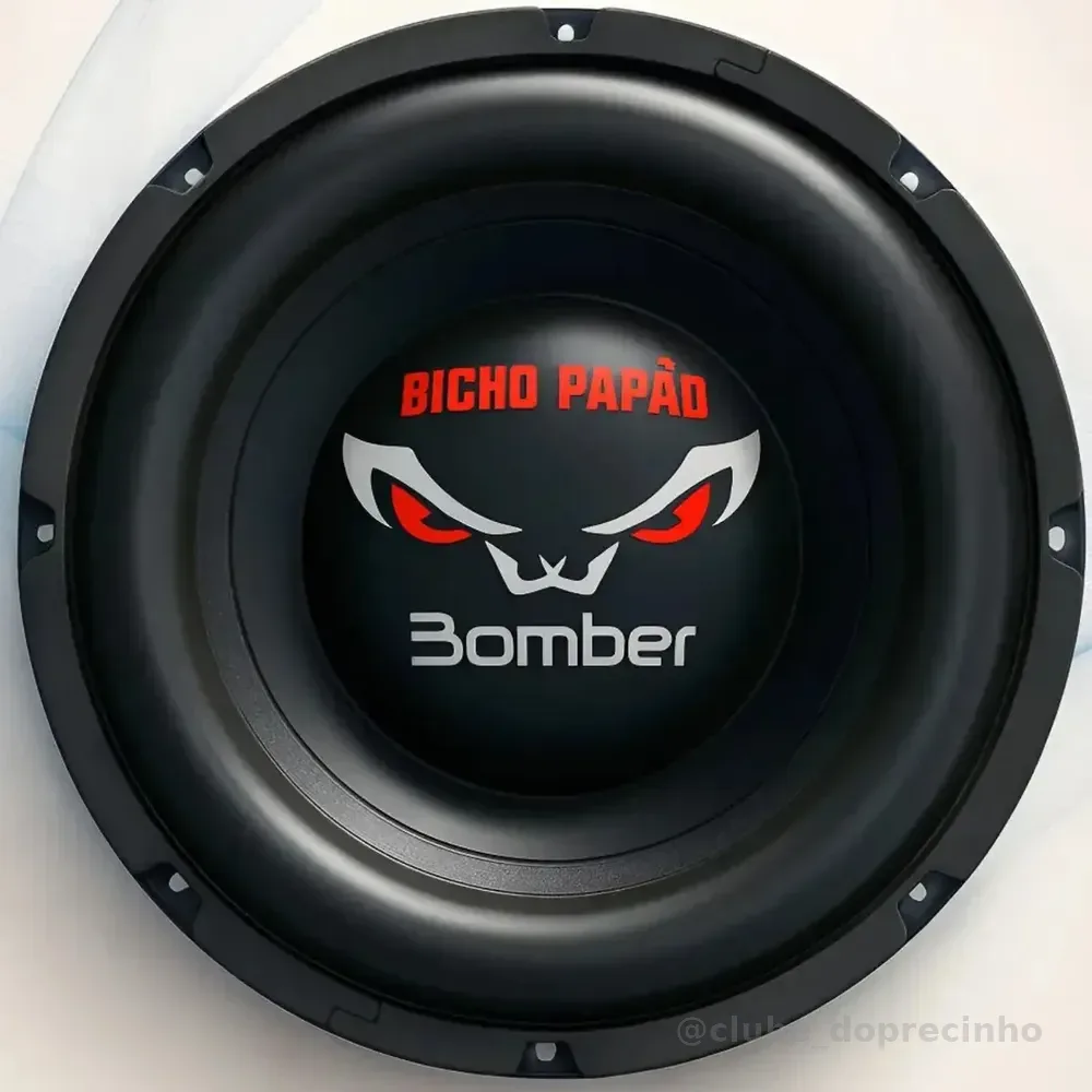 Alto Falante Subwoofer Bomber 8 Polegadas 600w Grave Absurdo Preto