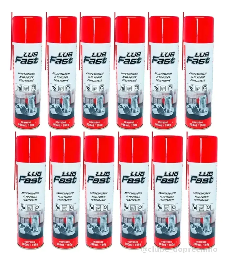 Kit 12un Lubfast Óleo Protetivo Desengripante 300ml