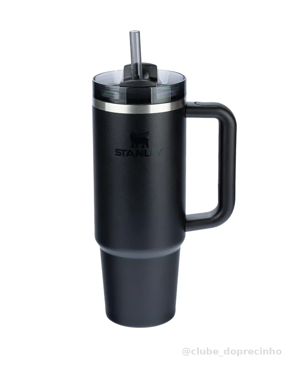 Stanley - Copo Quencher H2.0 FlowState 887ml - Copo de aço inoxidável com tampa, isolamento a vácuo, para água, chá gelado, café, smoothies e muito mais, Black 2.0